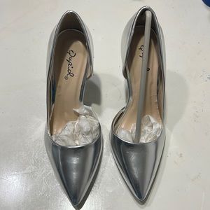 Silver shiny Heels